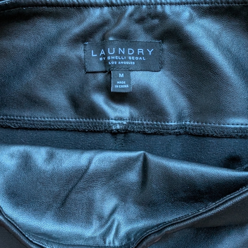 Black Faux Leather Leggings - Picture 7 of 9